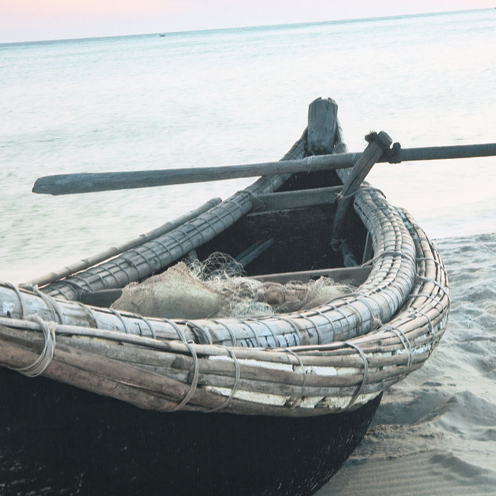 3D obraz loďky na pláži
