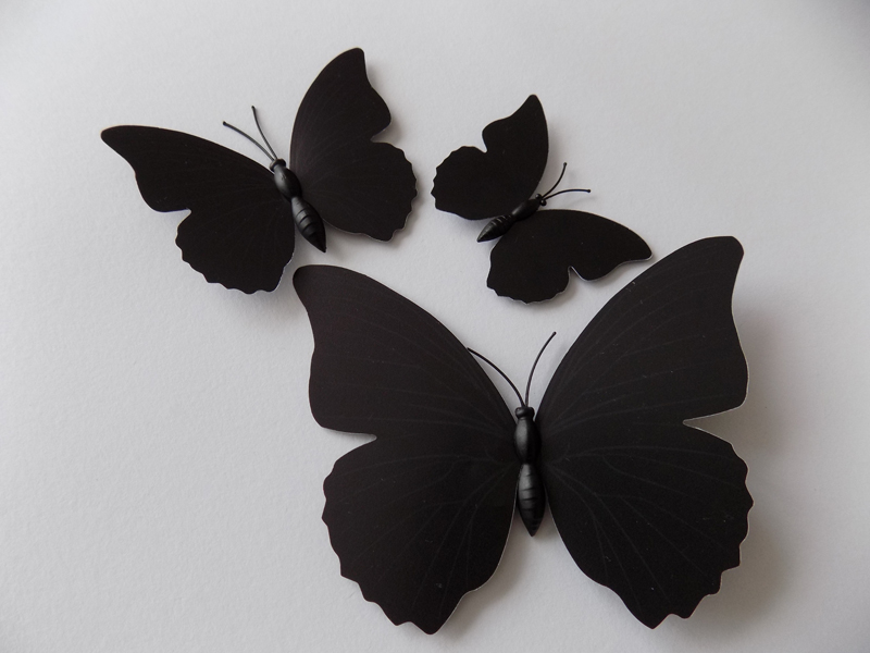 Dekorace černého motýla