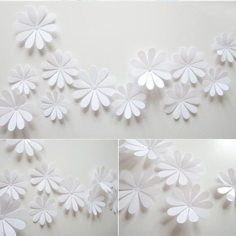 Bílý 3D květ