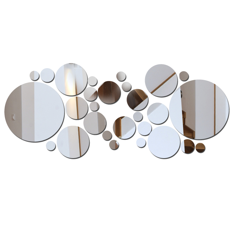 Kruhová vinylová dekorativní zrcadla