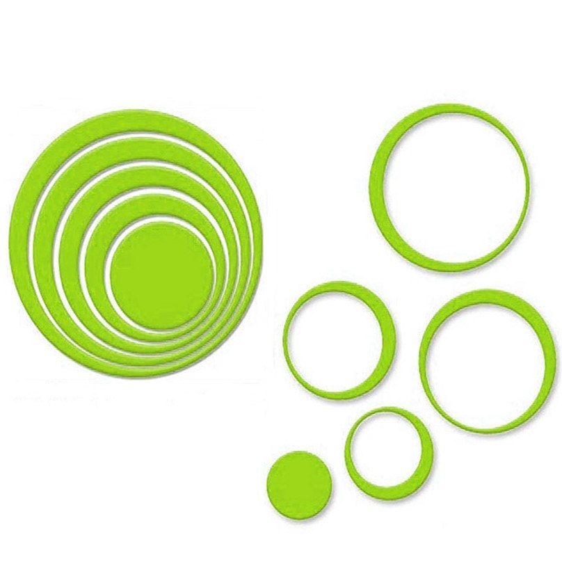 Nástěnná dekorace 3D Kruh zelený