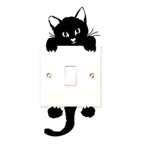 Dekorace kočičky šplhající na vypínač