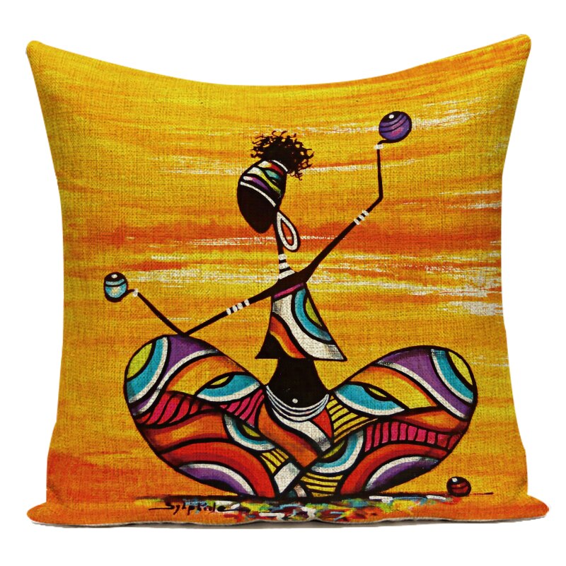 Dekorační potah na polštář Afrika X meditace