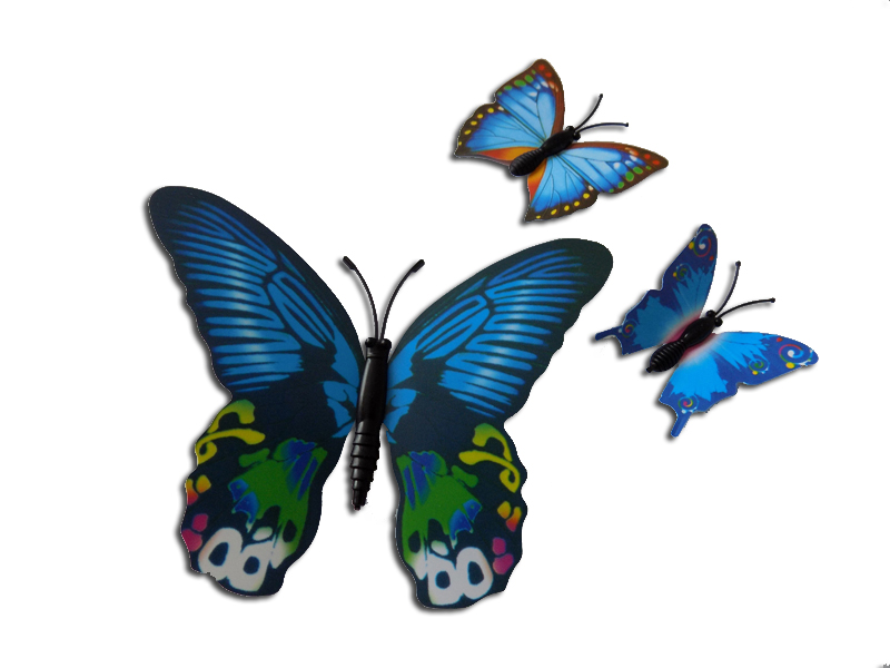 Modrý motýl s 3D efektem